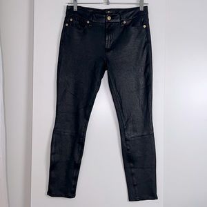 7 FOR ALL MANKIND black coated crop pants